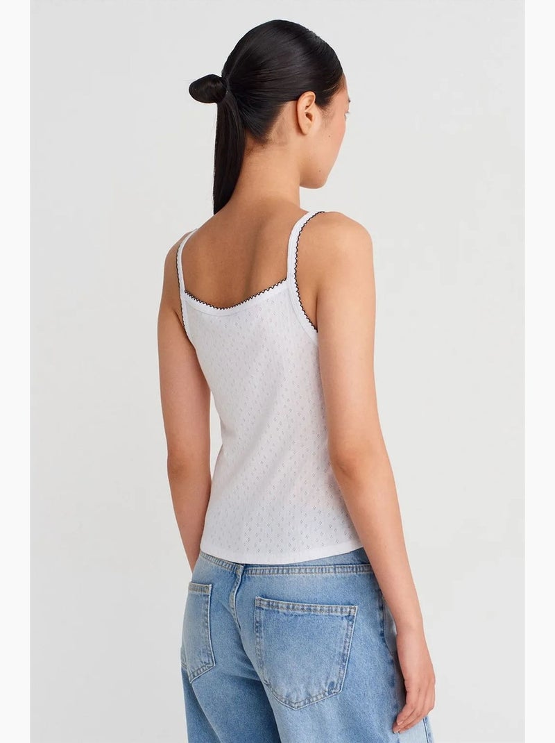 Camisola texturizada algodão modal dilvin Branco - Kiabi