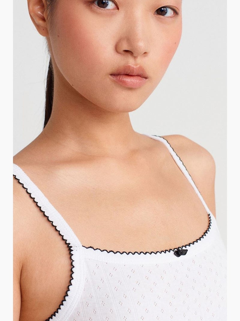 Camisola texturizada algodão modal dilvin Branco - Kiabi