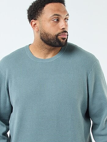 Camisola texturizada em malha stretch