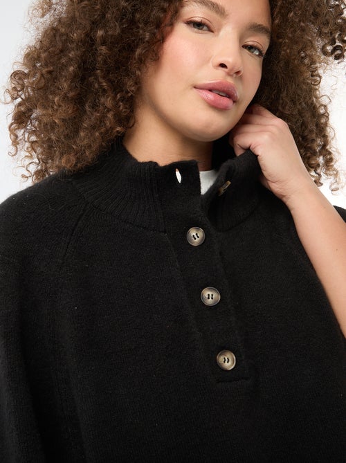 Camisola tipo capa em malha grossa - Kiabi