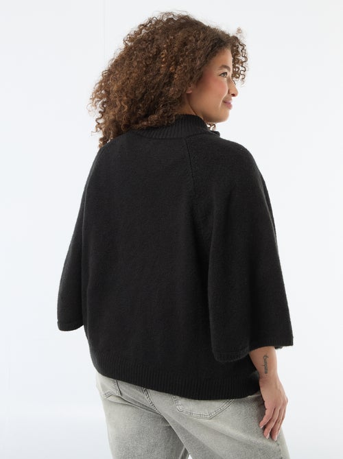 Camisola tipo capa em malha grossa - Kiabi