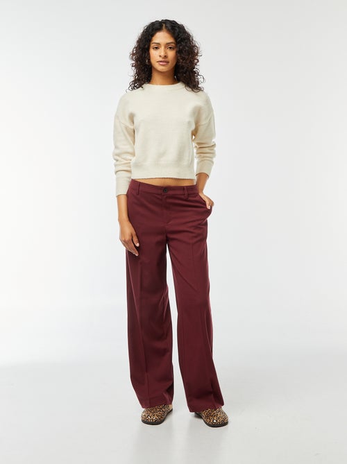 Camisola top crop em malha suave - Kiabi