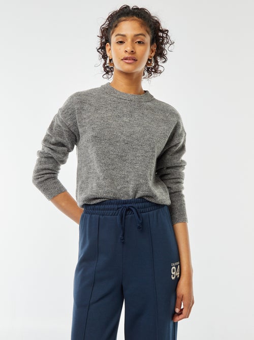 Camisola top crop em malha suave - Kiabi