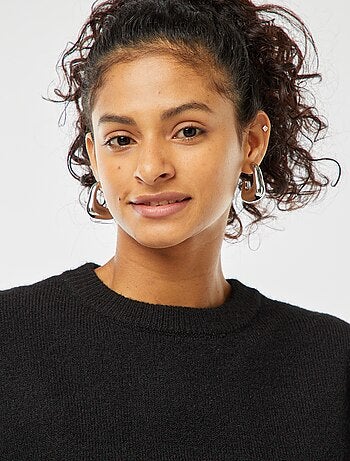 Camisola top crop em malha suave