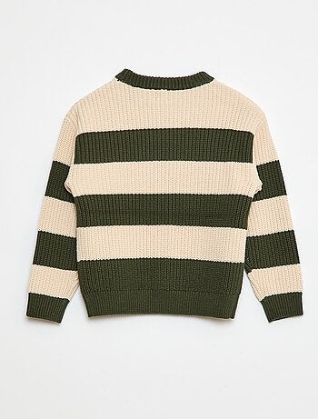 Camisola de malha com blocos de cor