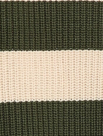 Camisola de malha com blocos de cor