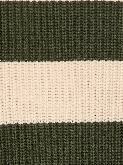 Camisola tricotada em bloco de cores - Kiabi