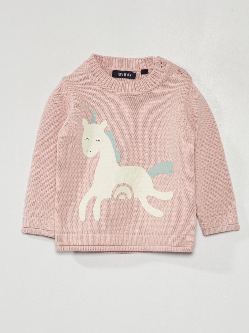 Camisola 'unicórnio' ROSA - Kiabi