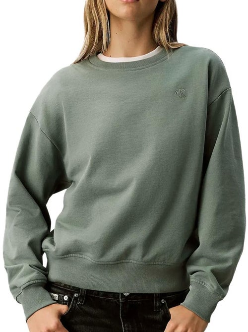 Camisola Verde Calvin Klein Jeans Archive para Mulher - Kiabi Camisola Verde Calvin Klein Jeans Archive para Mulher - Kiabi