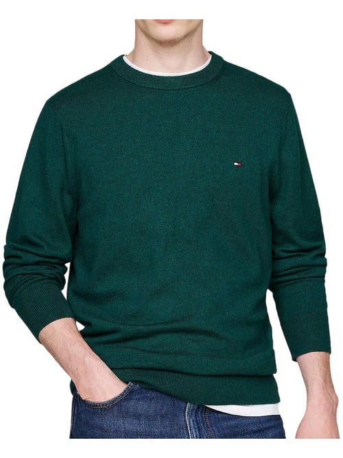 Camisola verde de homem tommy hilfiger pima - Kiabi Camisola verde de homem tommy hilfiger pima - Kiabi