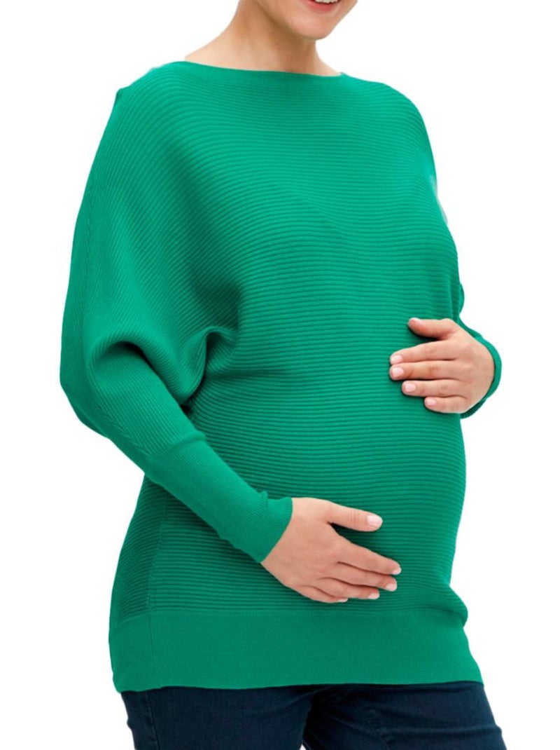 Camisola Verde de Malha Alhambra Mamalicious para Mulher Verde - Kiabi
