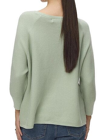 Camisola verde de malha nora para mulher vero moda