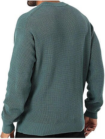 Camisola Verde Floresta Calvin Klein Jeans Waffle para Homem