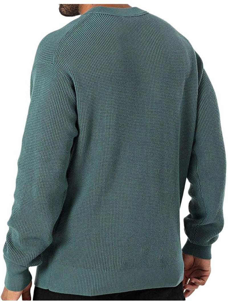 Camisola Verde Floresta Calvin Klein Jeans Waffle para Homem Verde - Kiabi