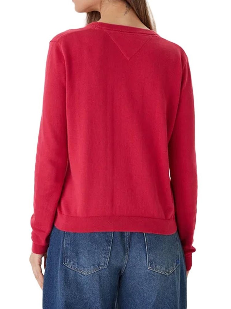 Camisola Vermelha de Mulher Tommy Hilfiger com Decote em V Vermelho - Kiabi
