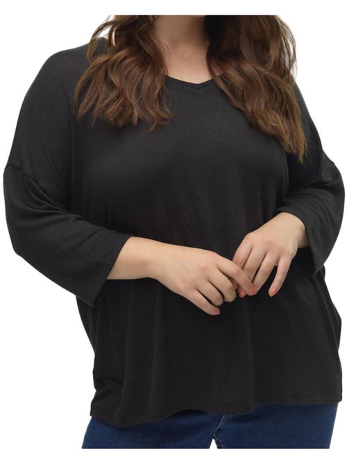 Camisola Vermelha de Mulher Vero Moda Curve Brianna 3/4 - Kiabi Camisola Vermelha de Mulher Vero Moda Curve Brianna 3/4 - Kiabi