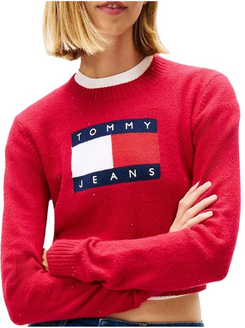 Camisola Vermelha Tommy Hilfiger Tjw Sparkle Flag para Mulher - Kiabi