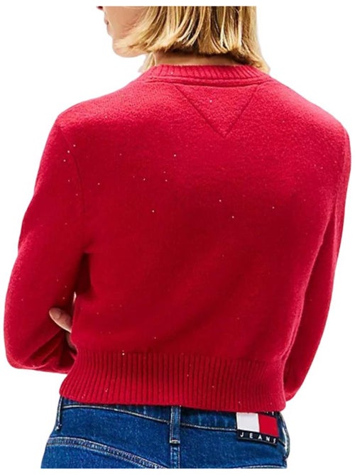 Camisola Vermelha Tommy Hilfiger Tjw Sparkle Flag para Mulher - Kiabi