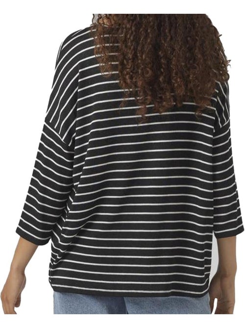 Camisola vero moda brianna preta e branca para mulher - Kiabi Camisola vero moda brianna preta e branca para mulher - Kiabi