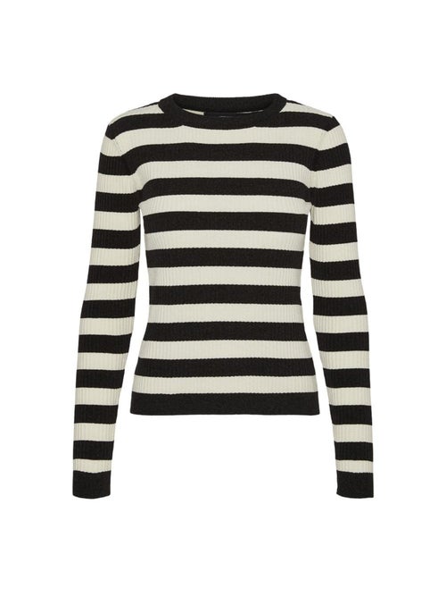 Camisola Vero Moda Chili Bege/Preta para Mulher - Kiabi Camisola Vero Moda Chili Bege/Preta para Mulher - Kiabi