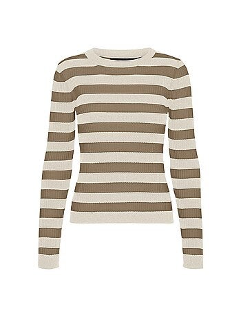 Camisola vero moda chili bege/azul para mulher