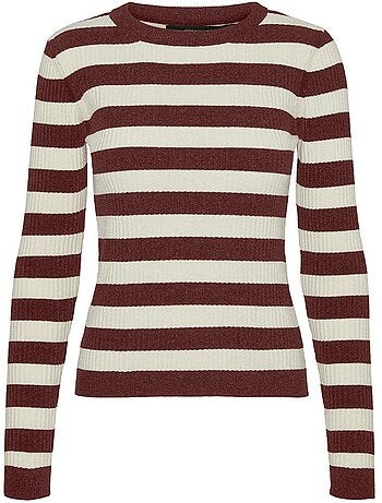 Camisola vero moda chili bege/azul para mulher