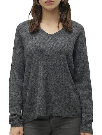 Camisola Marrom Vero Moda Crewlefile para Mulher