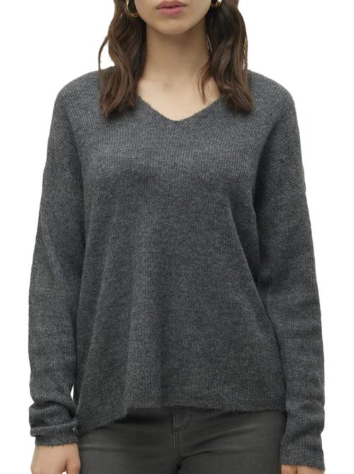 Camisola Vero Moda Cinzenta Escura de Malha para Mulher - Kiabi