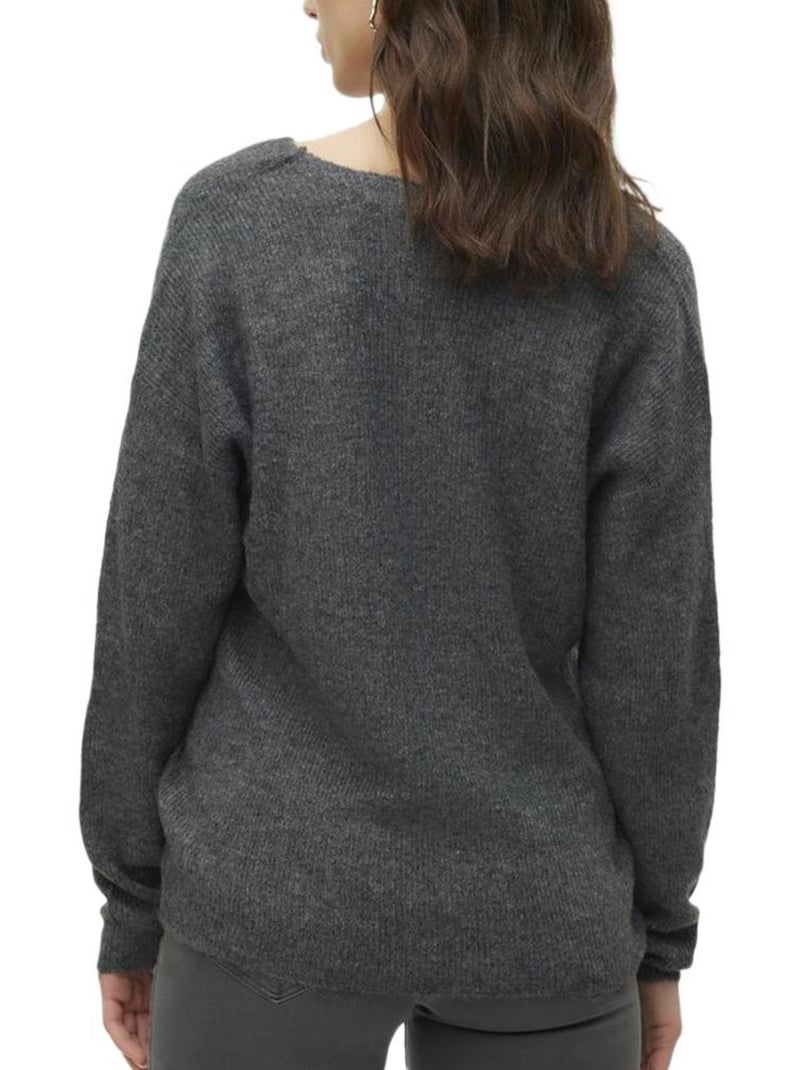 Camisola Vero Moda Cinzenta Escura de Malha para Mulher Cinza-prateado - Kiabi