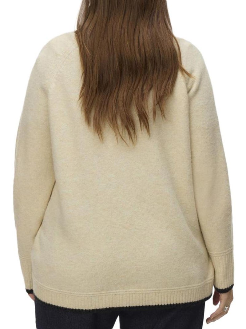 Camisola Vero Moda Curve Caquarius Branca/Bege para Mulher Branco - Kiabi