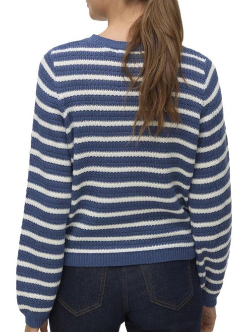 Camisola Vero Moda Gorgeous para Mulher Azul e Branca - Kiabi Camisola Vero Moda Gorgeous para Mulher Azul e Branca - Kiabi