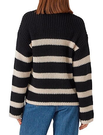 Camisola Vero Moda Hilda em Preto e Bege para Mulher