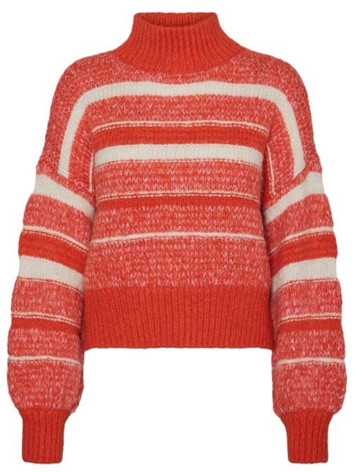 Camisola Vero Moda Kamma Laranja/Bege para Mulher - Kiabi Camisola Vero Moda Kamma Laranja/Bege para Mulher - Kiabi