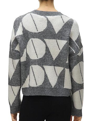 Camisola Vero Moda Love Branca e Cinzenta para Mulher