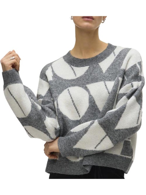 Camisola Vero Moda Love Branca e Cinzenta para Mulher - Kiabi