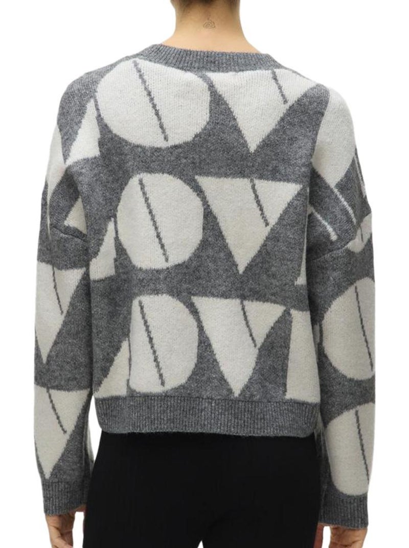 Camisola Vero Moda Love Branca e Cinzenta para Mulher Cinza-prateado - Kiabi