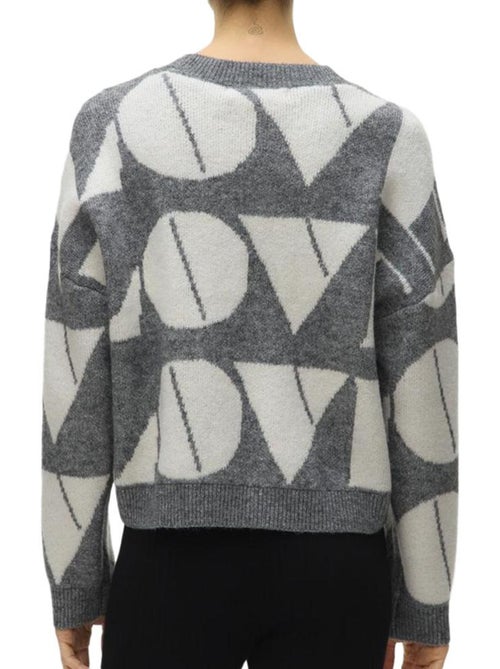 Camisola vero moda love branca e cinzenta para mulher - Kiabi