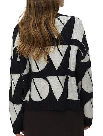 Camisola Vero Moda Love para Mulher - Preto/Cinzento