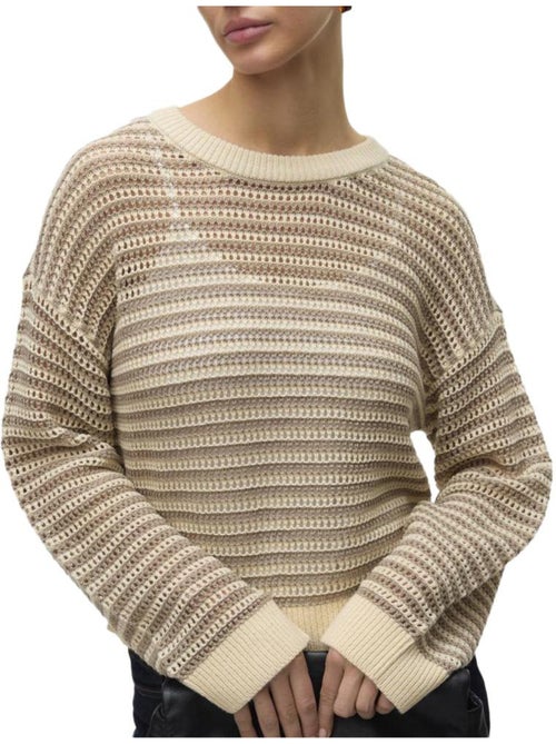 Camisola Vero Moda Madera Bege/Castanha para Mulher - Kiabi Camisola Vero Moda Madera Bege/Castanha para Mulher - Kiabi