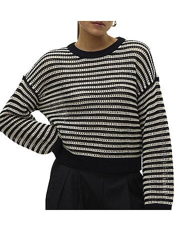 Camisola vero moda madera bege/preta para mulher