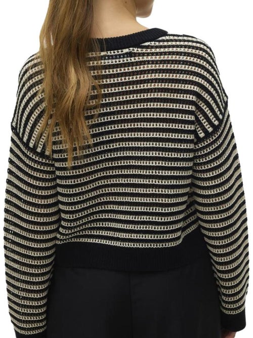 Camisola vero moda madera bege/preta para mulher - Kiabi Camisola vero moda madera bege/preta para mulher - Kiabi