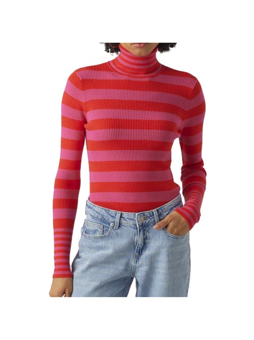 Camisola Vero Moda Maxine Rosa/Vermelha para Mulher - Kiabi
