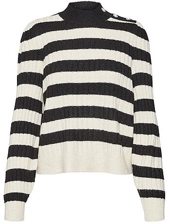Camisola Vero Moda Melya de Mulher com Riscas Bordeaux e Brancas