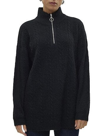 Camisola Vero Moda Mili com Fecho 1/4 para Mulher em Preto