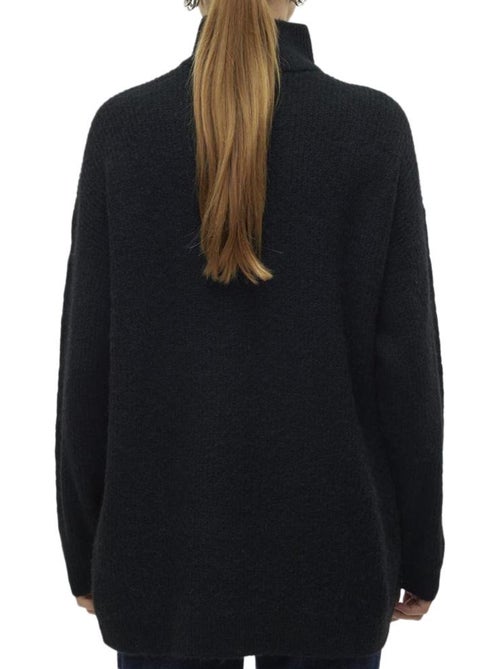 Camisola Vero Moda Mili com Fecho 1/4 para Mulher em Preto - Kiabi