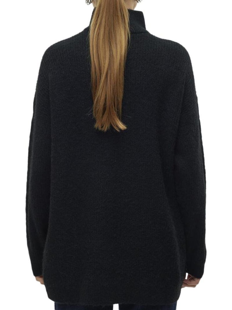 Camisola Vero Moda Mili com Fecho 1/4 para Mulher em Preto Preto - Kiabi