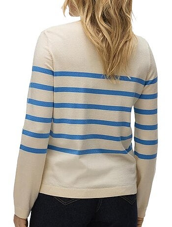 Camisola Vero Moda Saba para Mulher em Cru e Azul