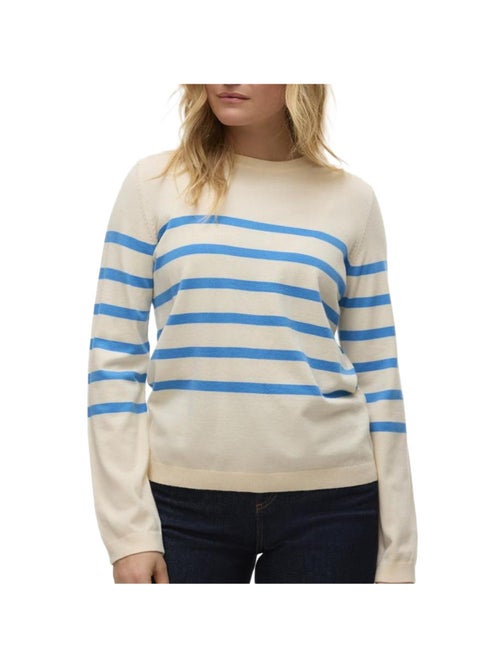 Camisola Vero Moda Saba para Mulher em Cru e Azul - Kiabi