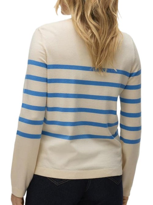 Camisola Vero Moda Saba para Mulher em Cru e Azul - Kiabi