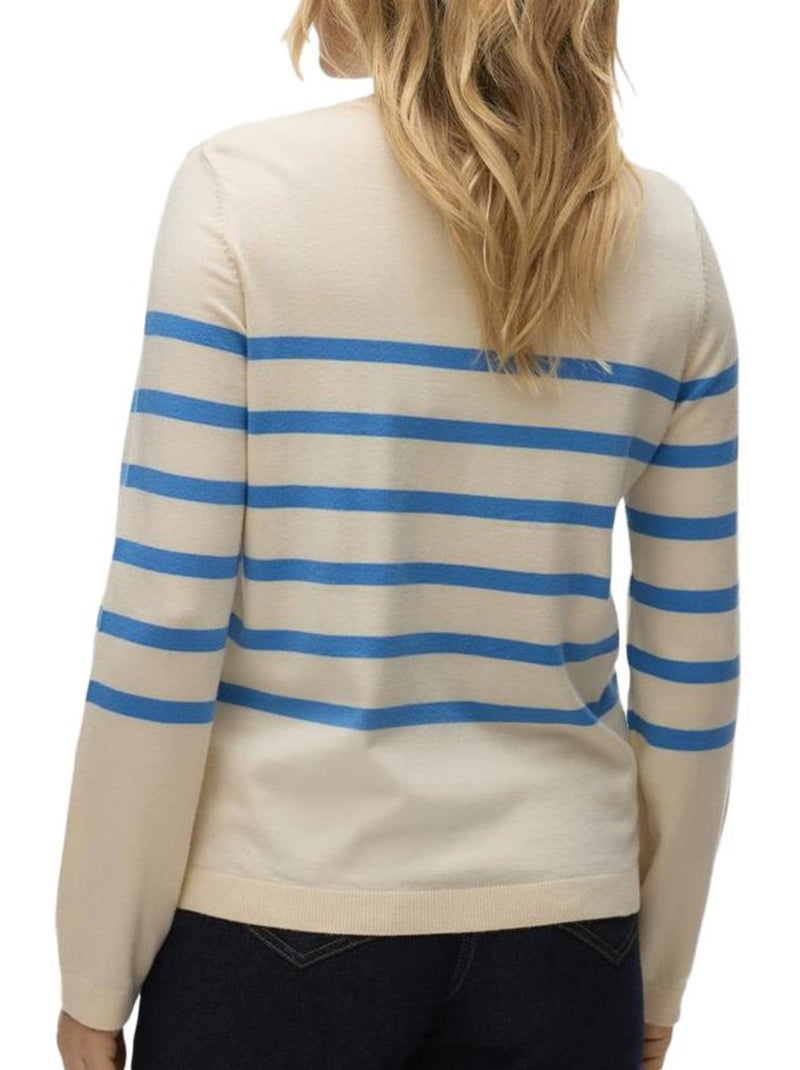 Camisola Vero Moda Saba para Mulher em Cru e Azul Ecru - Kiabi